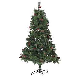 Beliani Sapin de Noël pré-allumé JACINTO 180 cm Vert foncé