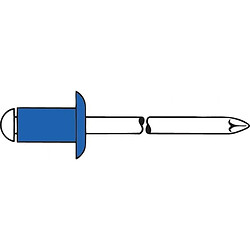 Rivet Acier Standard Tête ronde plate 3 x 6mm Gesipa(Par 500)