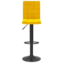 Avis vidaXL Tabourets de bar lot de 2 jaune moutarde velours