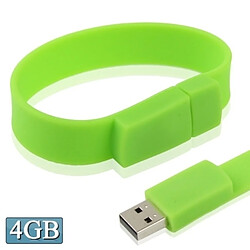 Wewoo Clé USB vert Disque Flash USB 2.0 Bracelets Silicon 4 Go