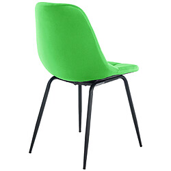 Acheter Decoshop26 Chaise de salle à manger cuisine x1 design simple coutures décoratives carrées assise en PVC vert 10_0001510