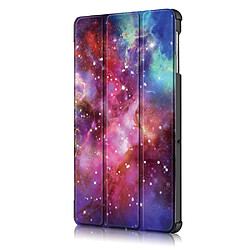 Acheter Etui en PU motif imprimé tri-pliure avec support univers pour votre Samsung Galaxy Tab S5e SM-T720/SM-T725