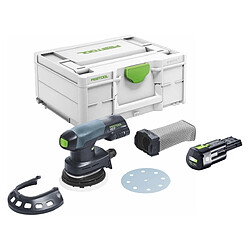 Festool ETSC 125-Basic Ponceuse excentrique sans fil 18 V 125 mm Brushless + 1x batterie 3,0 Ah + Systainer - sans chargeur