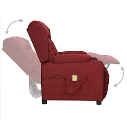 Acheter vidaXL Fauteuil de massage Rouge bordeaux Tissu