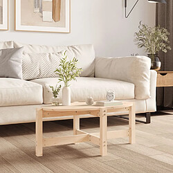 ComfortXL Table Basse 87x48x35 Cm Bois Massif De Pin