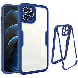 PHONECARE Coque Coque anti-crash 360 Protection Anti-Choc Avant ett Arriére pour iPhone 12 - Bleu foncé