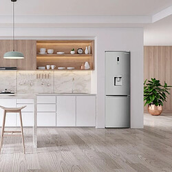 7 SEVENSTARS Réfrigérateur Combiné S7CO250XAQUA inox 247L