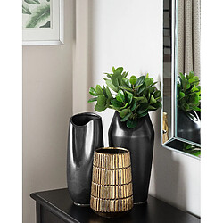 Beliani Vase décoratif QANAWAT Céramique 22 cm Doré