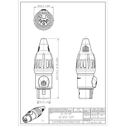 Alpexe Connecteur XLR XLR Femelle Métal Noir/Argent