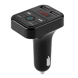 Prise en charge du transmetteur sans fil Bluetooth CarFM TF Card Dual USB Charger Black