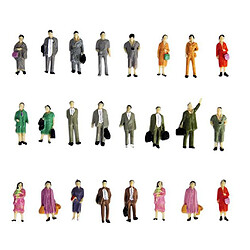 50pcs 1/87 échelle Couleur Personnes Modèle Mini Modèles Debout Personnes Pour La Décoration