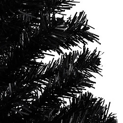 Acheter vidaXL Arbre de Noël artificiel pré-éclairé et boules noir 240 cm PVC