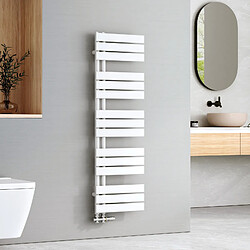 EMKE Radiateur Panneau, Sèche-serviette eau Chaude, Porte-Serviettes Pour Le Chauffage de la Salle de Bain, Chauffe Serviettes à Température Constante, 130x40cm, 570W, Blanc