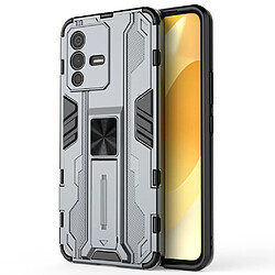 Coque en TPU anti-griffes avec béquille, gris pour votre Vivo S12