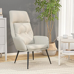 Maison Chic Chaise de relaxation | Fauteuil relax Crème Similicuir daim -GKD49656