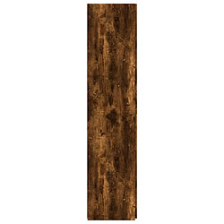 Acheter vidaXL Buffet haut chêne fumé 70x42,5x185 cm bois d'ingénierie