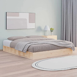 vidaXL Cadre de lit sans matelas 120x200 cm bois massif