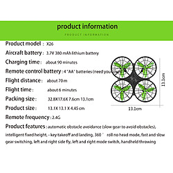 Avis Universal 4 canaux, 4 axes, 4 axes, détecteurs, barrières infrarouges, drones télécommandés.(Le noir)