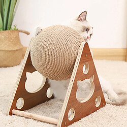 Avis Universal Jouet de chat en sisal naturel égratignure en bois massif chat griffon boule épingle couteau à chat aiguiser chemise corde ramper jouet d'escalade | Meubles Strat