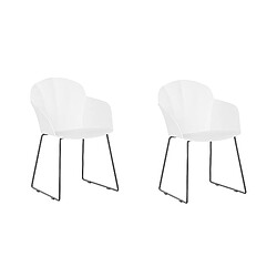 Beliani Chaise de salle à manger Set de 2 Blanc SYLVA