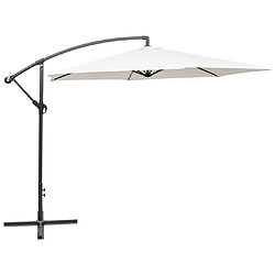 Maison Chic Parasol Jardin | Parasol en porte-à-faux 3 m Blanc sable - GKD19373