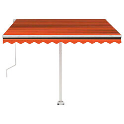 Acheter Maison Chic Auvent automatique | Store banne extérieur | Marquise capteur de vent/LED 350x250 cm Orange/marron -MN46299