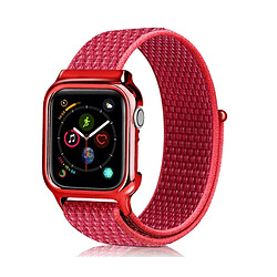 Wewoo Bracelet de montre simple en nylon avec cadre pour Apple Watch série 4 40 mm rose hibiscus