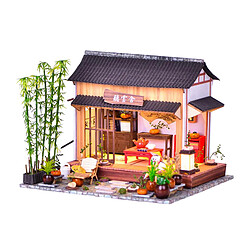 Dollhouse Miniature avec des Meubles Jardin Décoration, BRICOLAGE En Bois Dollhouse Kit Chinois Style Chalet, 1:24 Échelle Creative Chambre