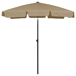 Helloshop26 Parasol de plage 180 x 120 cm taupe 02_0008405