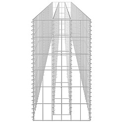 Maison Chic Jardinière,Lit surélevé - Bac à fleurs - pot de fleur à gabion Acier galvanisé 360x30x60 cm -GKD17084 pas cher