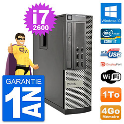 PC Dell OptiPlex 990 SFF Intel i7-2600 RAM 4Go Disque Dur 1To Windows 10 Wifi - Occasion