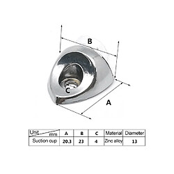 Avis Wewoo 30 PCS Support de plaque à ventouse épaisse couche en alliage de zinc épaissie forme de coeurpoids 11g