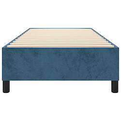 Acheter vidaXL Cadre de lit sans matelas bleu foncé 90x200 cm velours