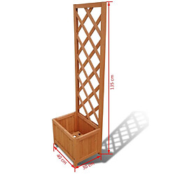 Acheter Maison Chic Jardinière,Bac à fleurs - pot de fleur en treillis 40 x 30 x 135 cm -GKD43844