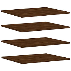 vidaXL Étagères murales 4 pcs chêne marron 60x50x1,5cm bois ingénierie