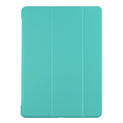 Wewoo Housse Étui Coque Boîtier de fond en plastique PU Déformation pliable cuir à gauche et à droite avec support à trois volets et Smart Sleep pour iPad Air3 2019 Vert menthe