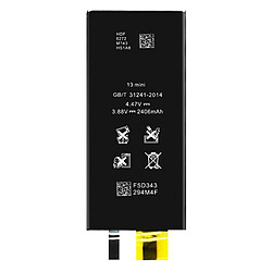 Avizar Batterie Sans BMS pour iPhone 13 Mini Capacité 2406mAh