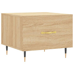 vidaXL Table basse Chêne sonoma 50x50x40 cm Bois d'ingénierie