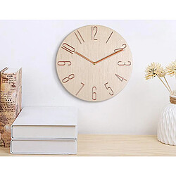 Acheter Horloge Murale Quartz Montre Moderne Chambre 14 '' Balançoire Bureau Décoration Bois