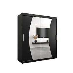 Abiks Meble Armoire Wave à portes coulissantes 200/180/62 2 portes (noir/noir)