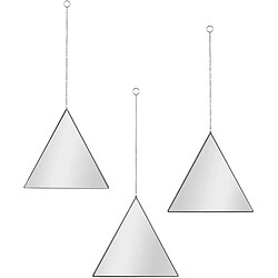 The Home Deco Factory Miroir suspendu Triangle noir Louxor (Lot de 3). Miroir suspendu Triangle noir Louxor (Lot de 3)