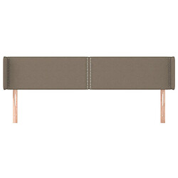 Avis Maison Chic Tête de lit moderne avec oreilles pour chambre - Décoration de lit Taupe 203x16x78/88 cm Tissu -MN21983