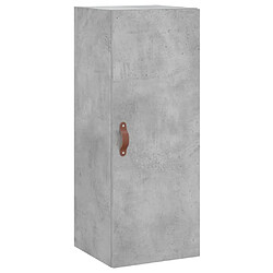 Acheter vidaXL Buffet haut Gris béton 34,5x34x180 cm Bois d'ingénierie