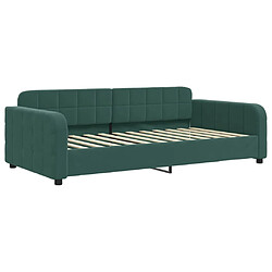 vidaXL Lit de repos sans matelas vert foncé 90x200 cm velours