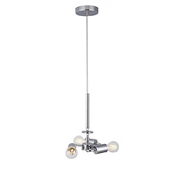 Luminaire Center Suspension Baymont Chrome poli 3 ampoules 34cm