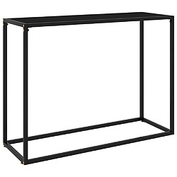 Maison Chic Table console | Meuble d'entrée | Table d'appoint Noir 100x35x75 cm Verre trempé -GKD29633