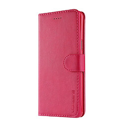 Wewoo Housse Coque Pour Galaxy S9 Plus LC.IMEEKE Calf Texture en cuir à rabat horizontalavec support et fentes cartes et portefeuille Rose rouge