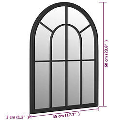 vidaXL Miroir Noir 60x45 cm Fer pour utilisation à l'intérieur pas cher