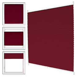 Acheter Ecd Germany Store plissé bordeaux, 65x200 cm, matériel de fixation inclus