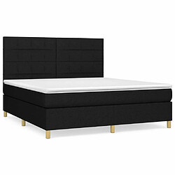 Maison Chic Lit Adulte - Lit simple Lit à sommier tapissier avec matelas moelleux - Meuble de Chambre - Noir 180x200 cm Tissu -MN75934